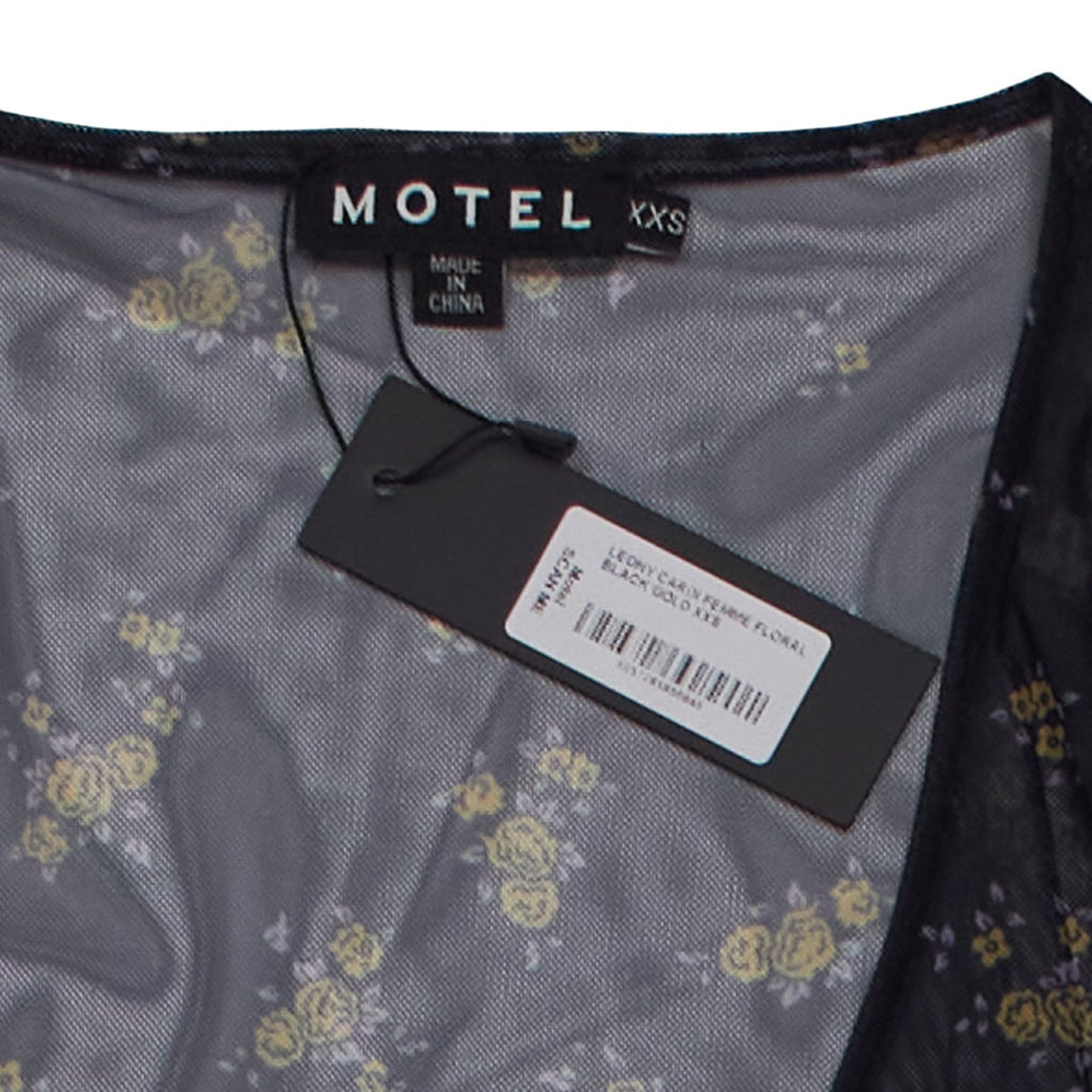 Motel Black Floral Sheer Cardigan