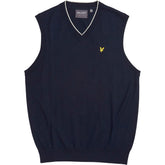 Lyle & Scott Navy V Neck Knit Vest