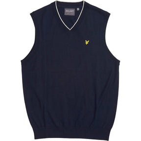 Lyle & Scott Navy V Neck Knit Vest