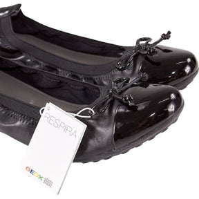 Geox Black Leather Ballet Flats