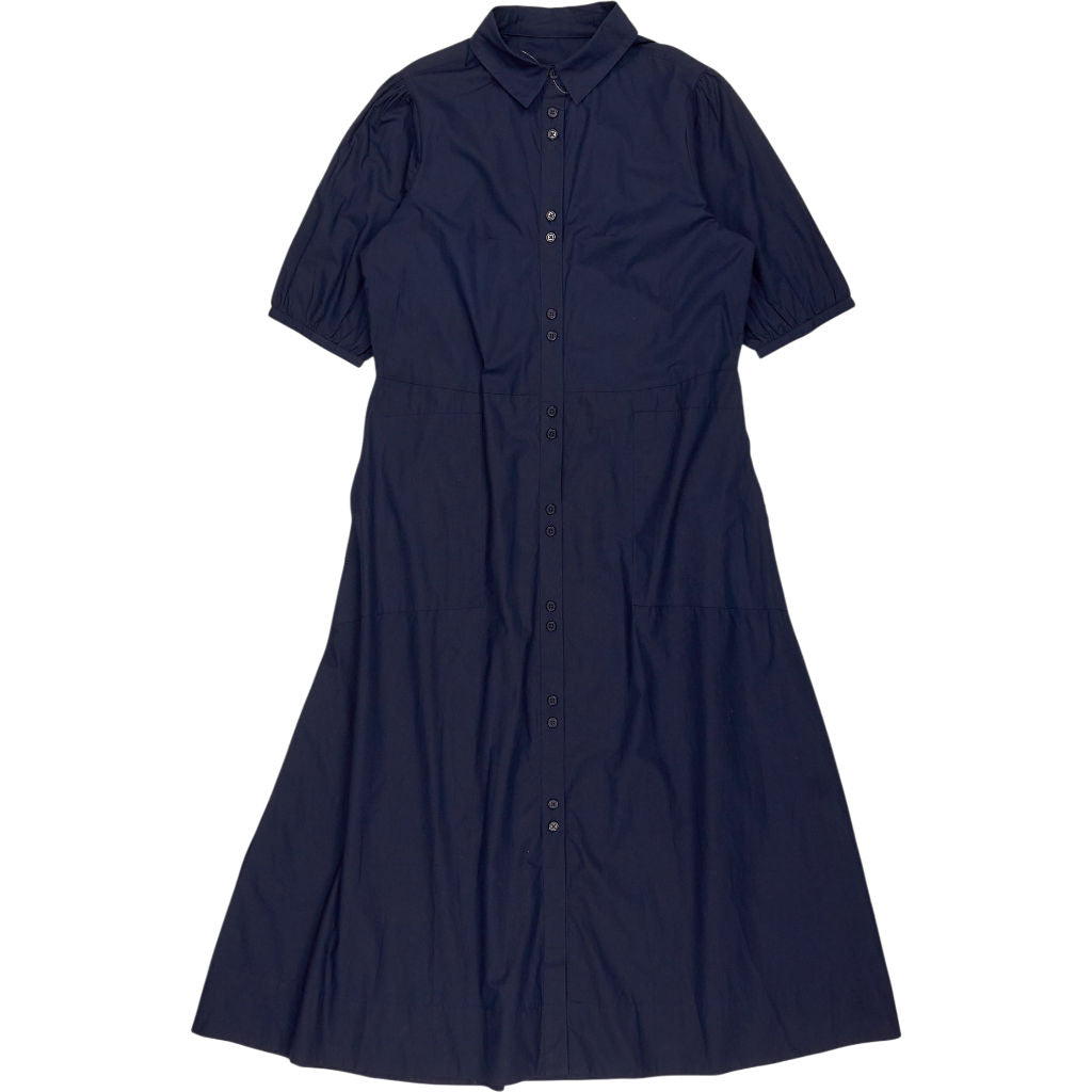 Hush Navy Jennie Midi Shirt Dress