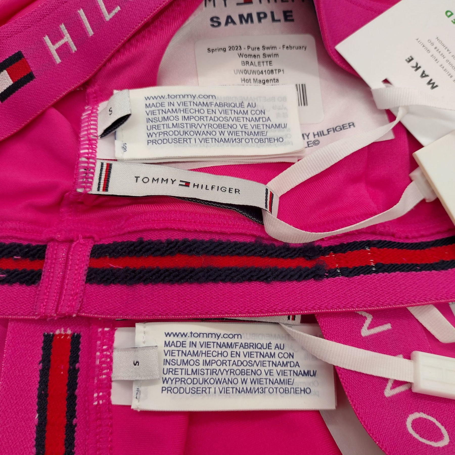 Tommy Hilfiger Pink Bralette Swimwear