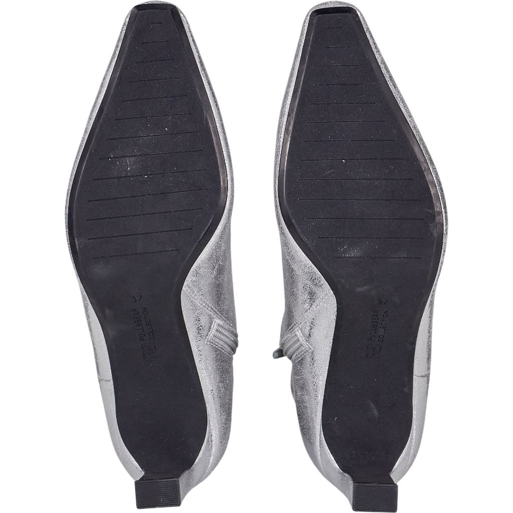 Pull & Bear Silver Ankle Boots