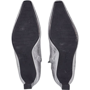 Pull & Bear Silver Ankle Boots