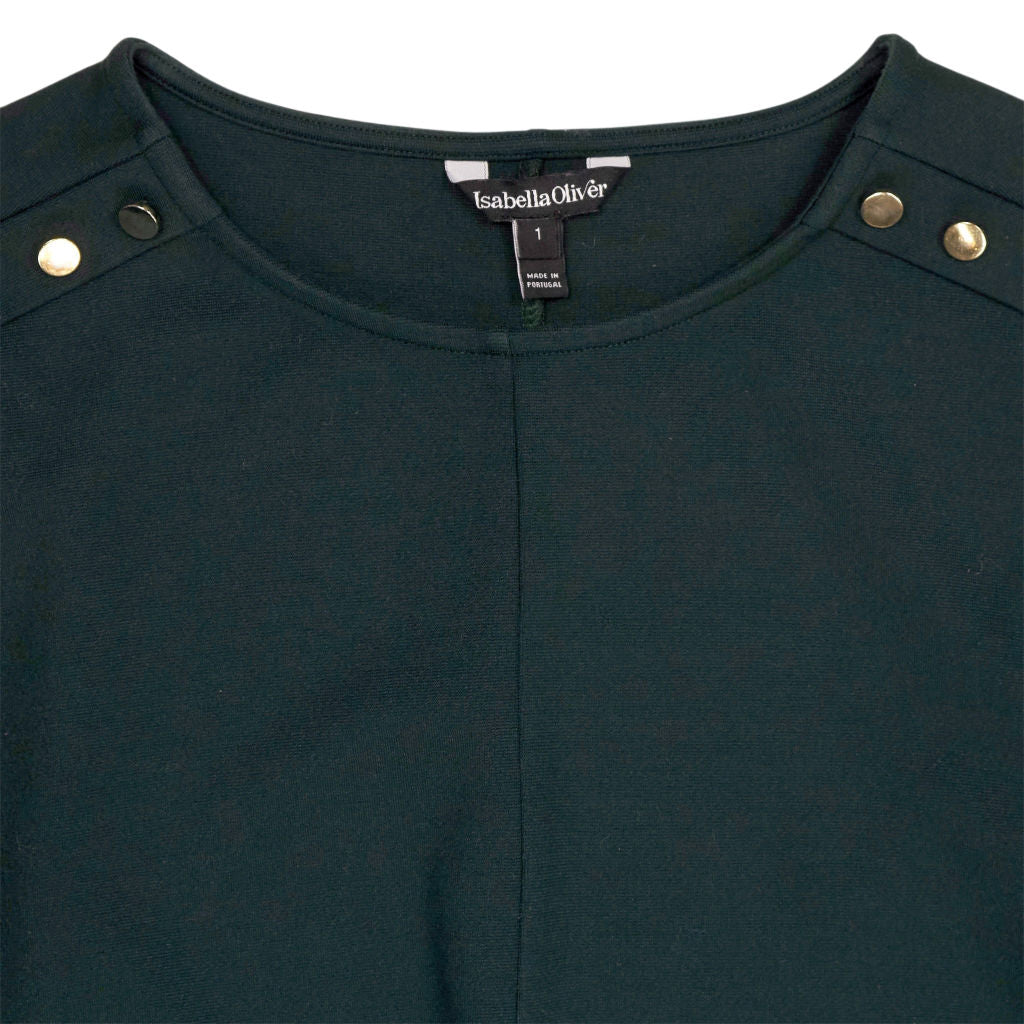 Isabella Oliver Green Button Detailed Tunic Top