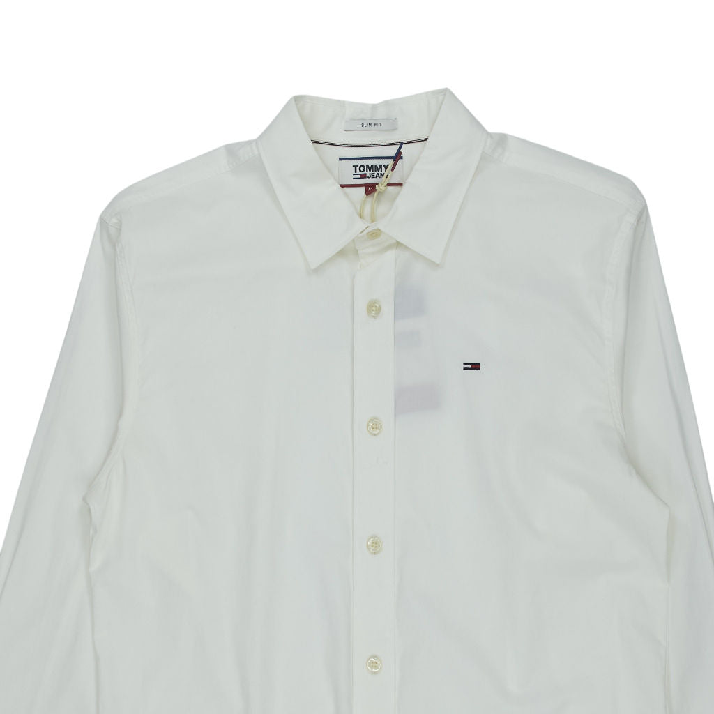 Tommy Jeans White Slim Fit Shirt