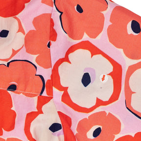 Omnes Pink Floral Short Sleeve Blouse