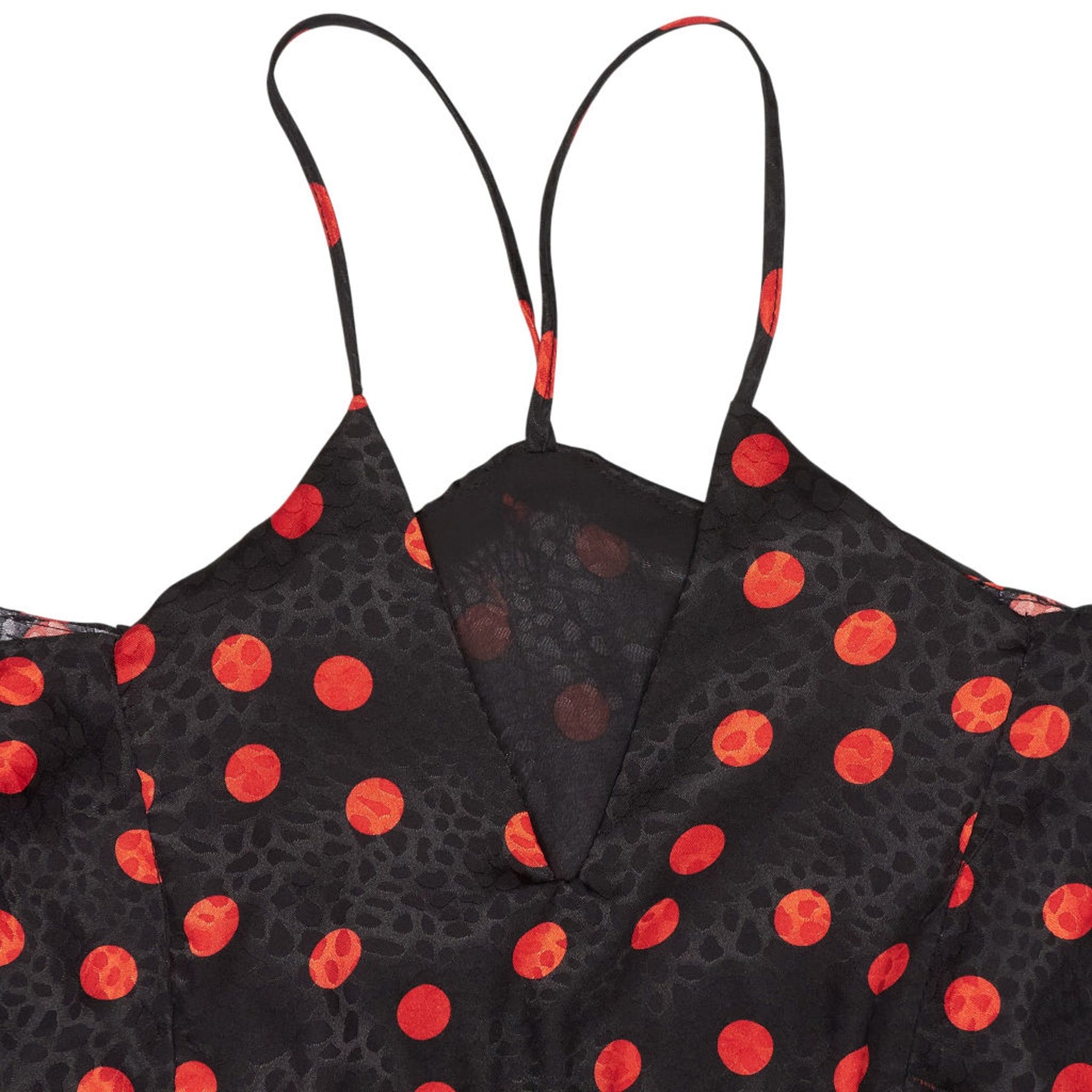 Damsel Black Polka Dot Ana Printed Dress