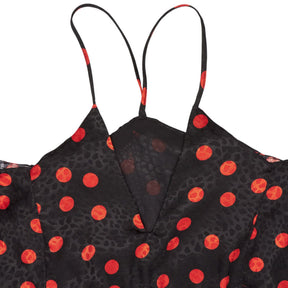 Damsel Black Polka Dot Ana Printed Dress