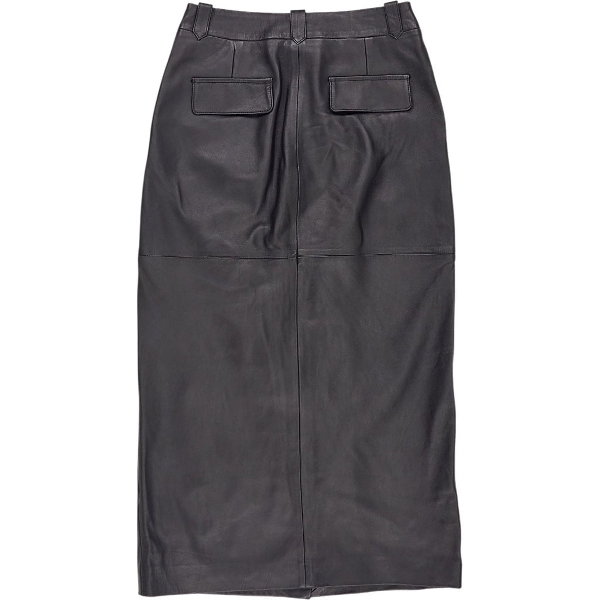 Mint Velvet Black Leather Skirt