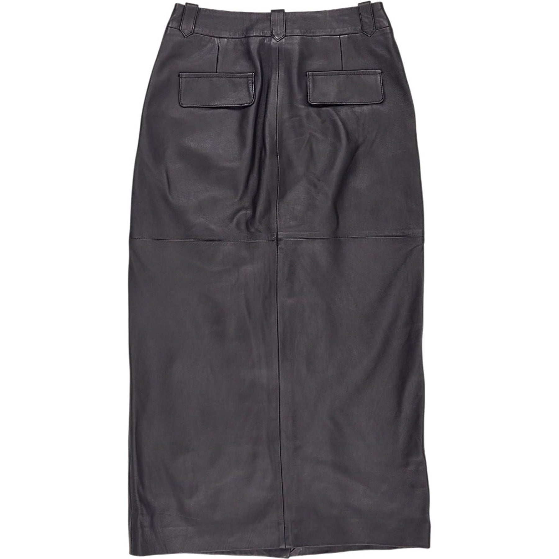 Mint Velvet Black Leather Skirt
