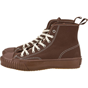 YMC Moonstar Brown Canvas High-Top Trainers