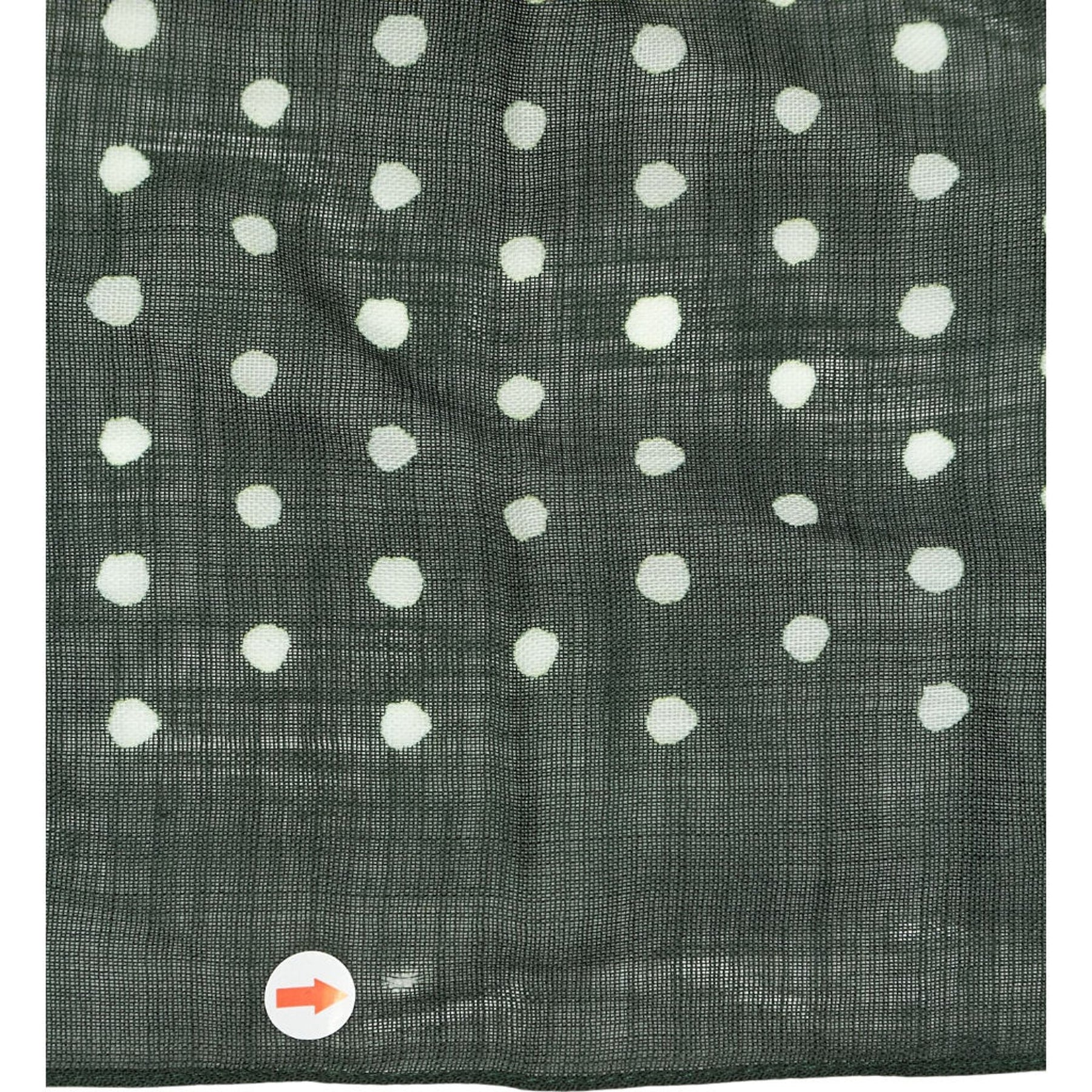 Drake's Green Polka Dot Wool Scarf