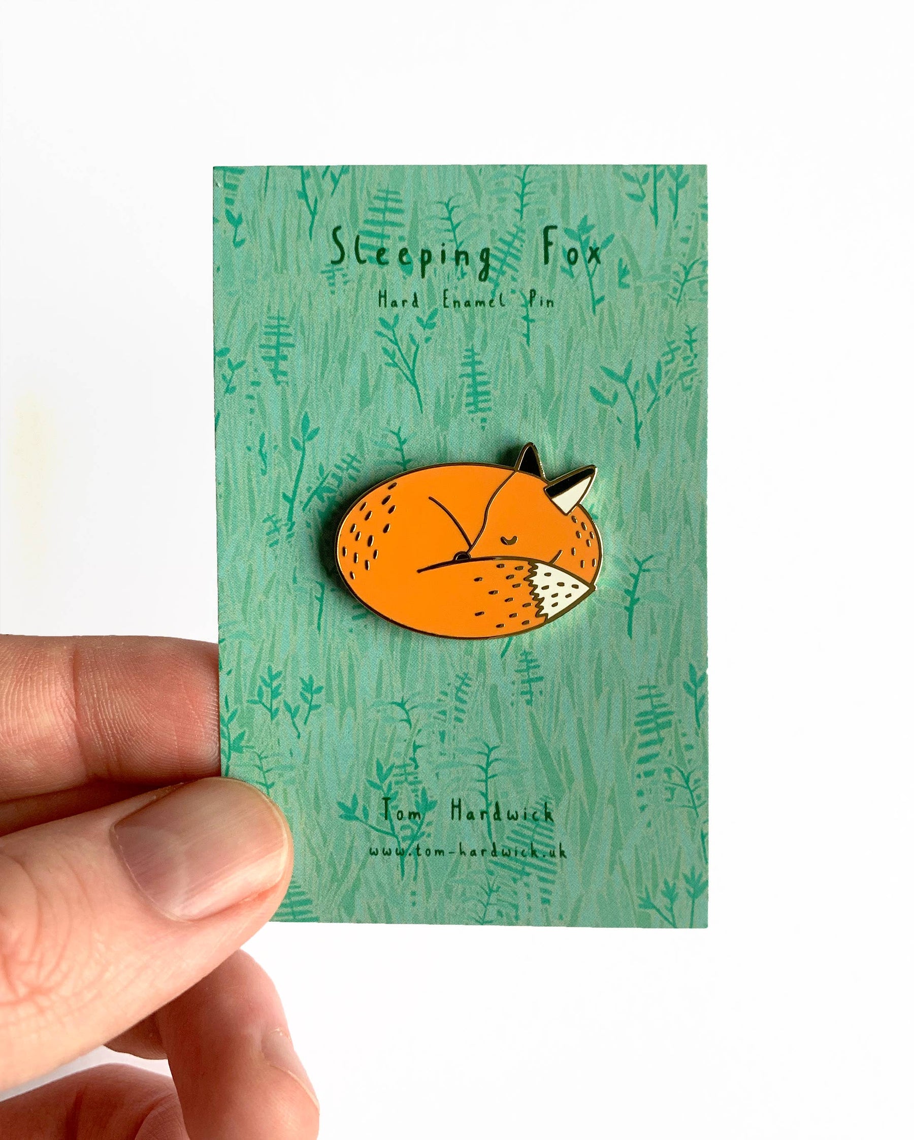 Sleeping Fox Enamel Pin