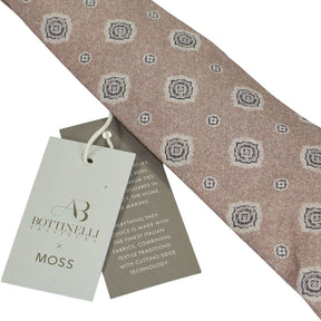 Tessitura Bottinelli x Moss Beige Patterned Tie Bundle x 3