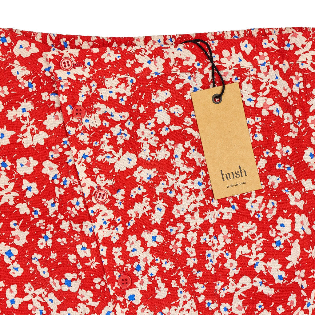 Hush Red Amina Midi Skirt