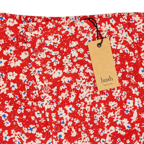 Hush Red Amina Midi Skirt