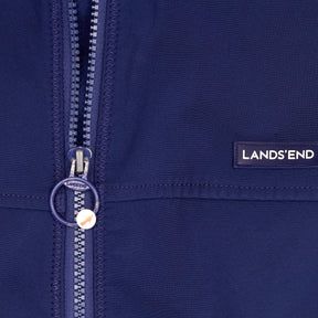 Lands' End Blue Jacket with Zip Closure