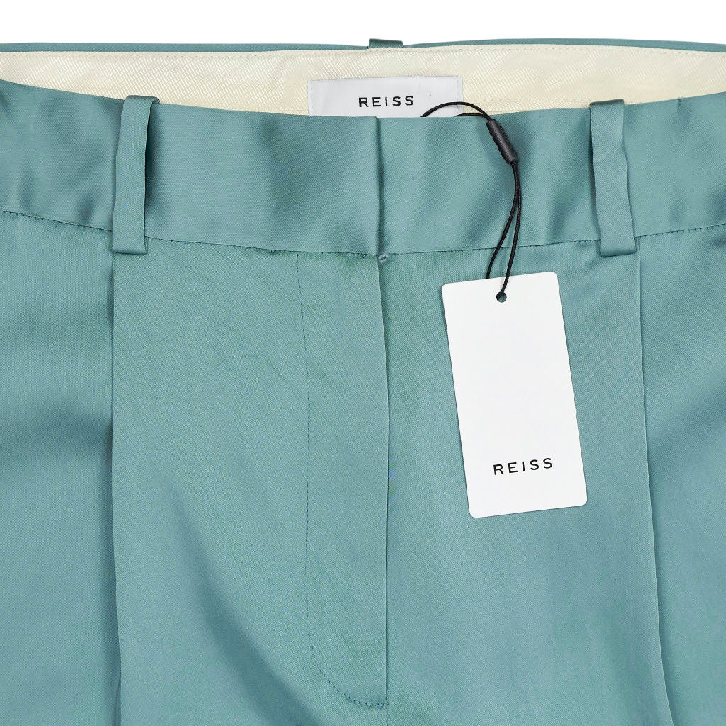 Reiss Elyssa High-Rise Satin Tapered Trousers