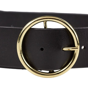 Wyse Black Leather Belt