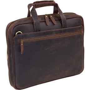 Tiding Brown Leather Briefcase
