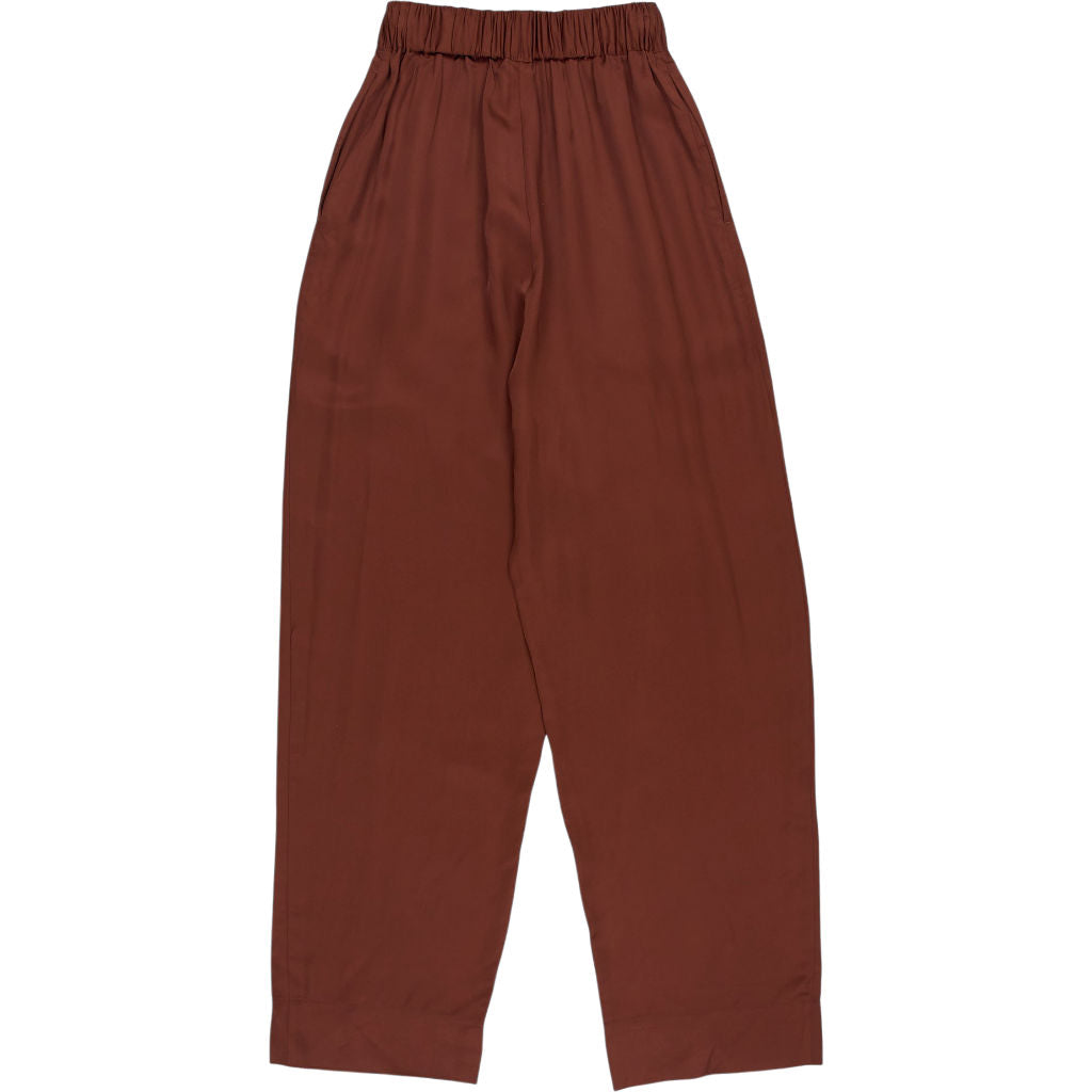 Studio Nicholson Brown Silky Wide-Leg Trousers