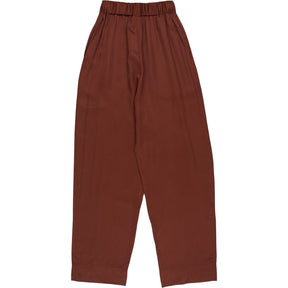 Studio Nicholson Brown Silky Wide-Leg Trousers