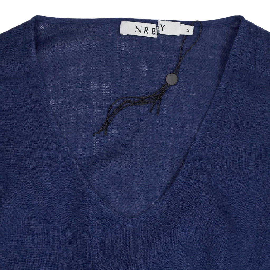 NRBY Navy Blue Linen Dress