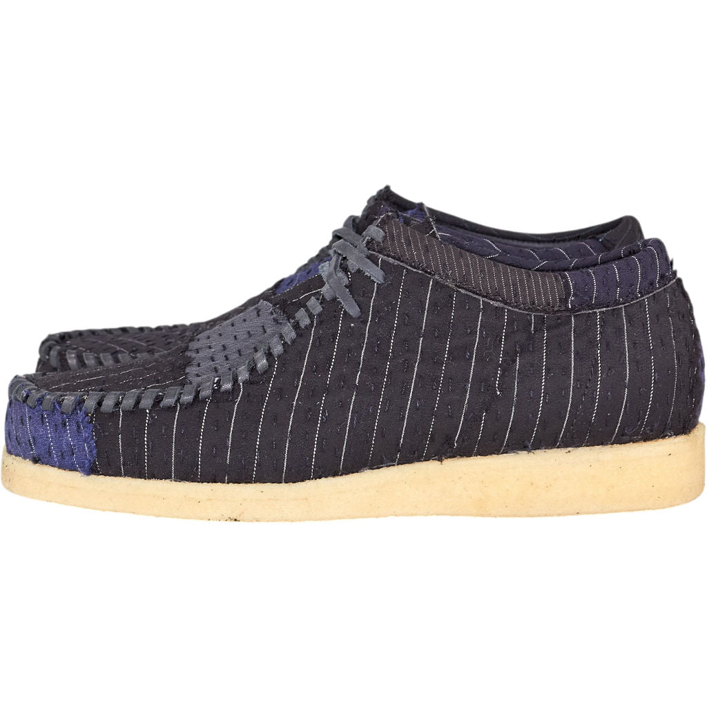 By Walid Black Blue Connie Lace Up Shoes