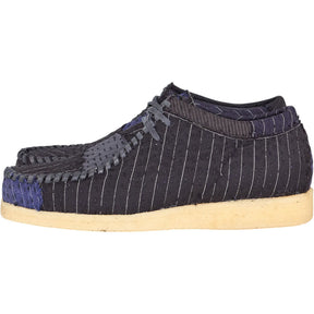By Walid Black Blue Connie Lace Up Shoes
