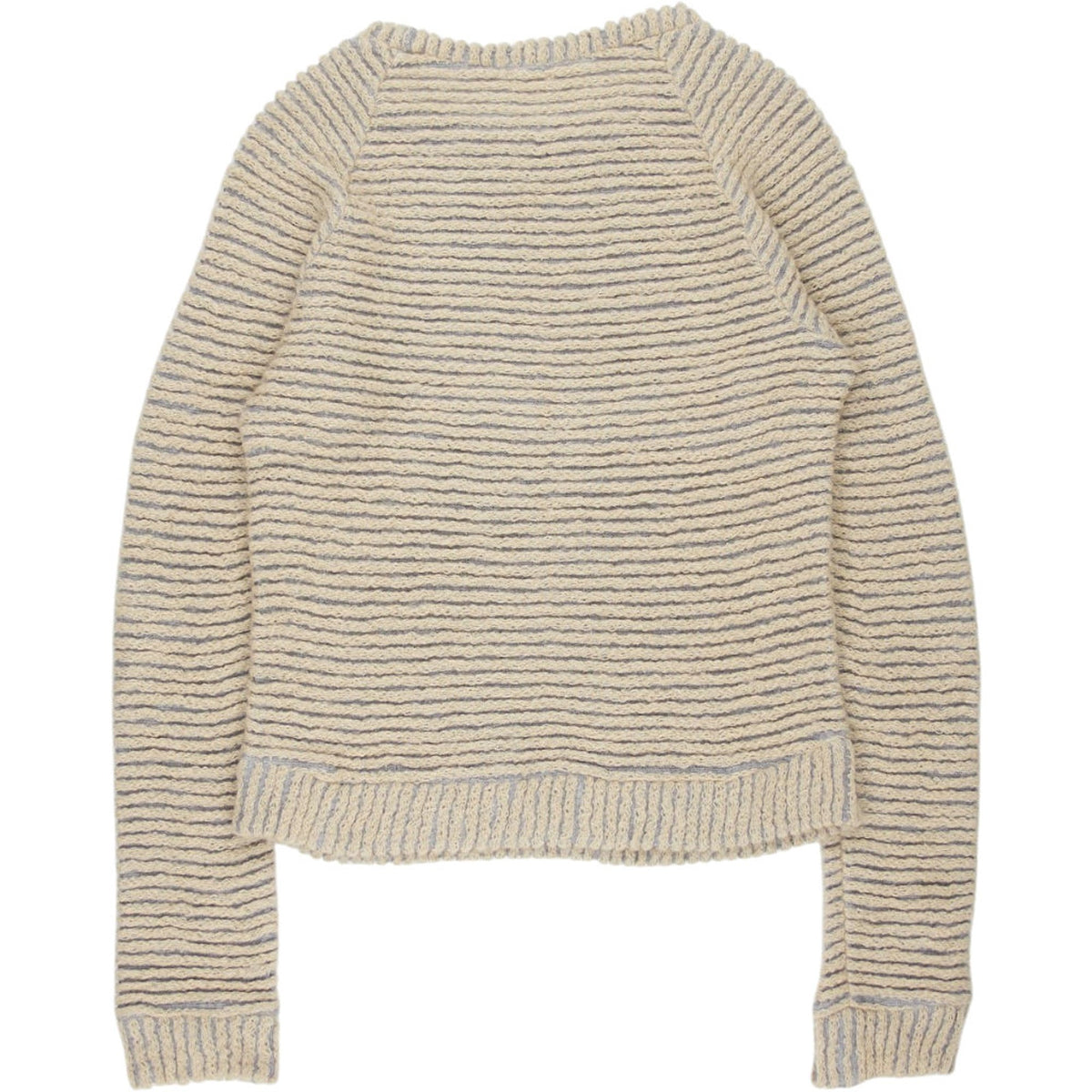 L'Agence Beige Striped Knit Sweater