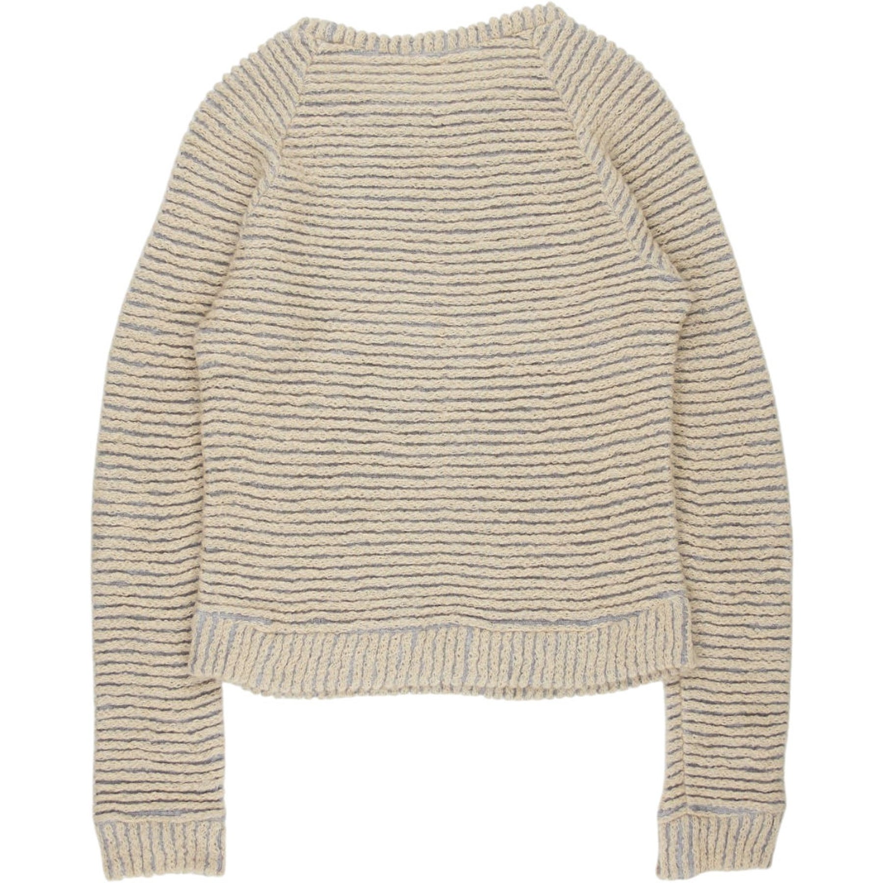 L'Agence Beige Striped Knit Sweater