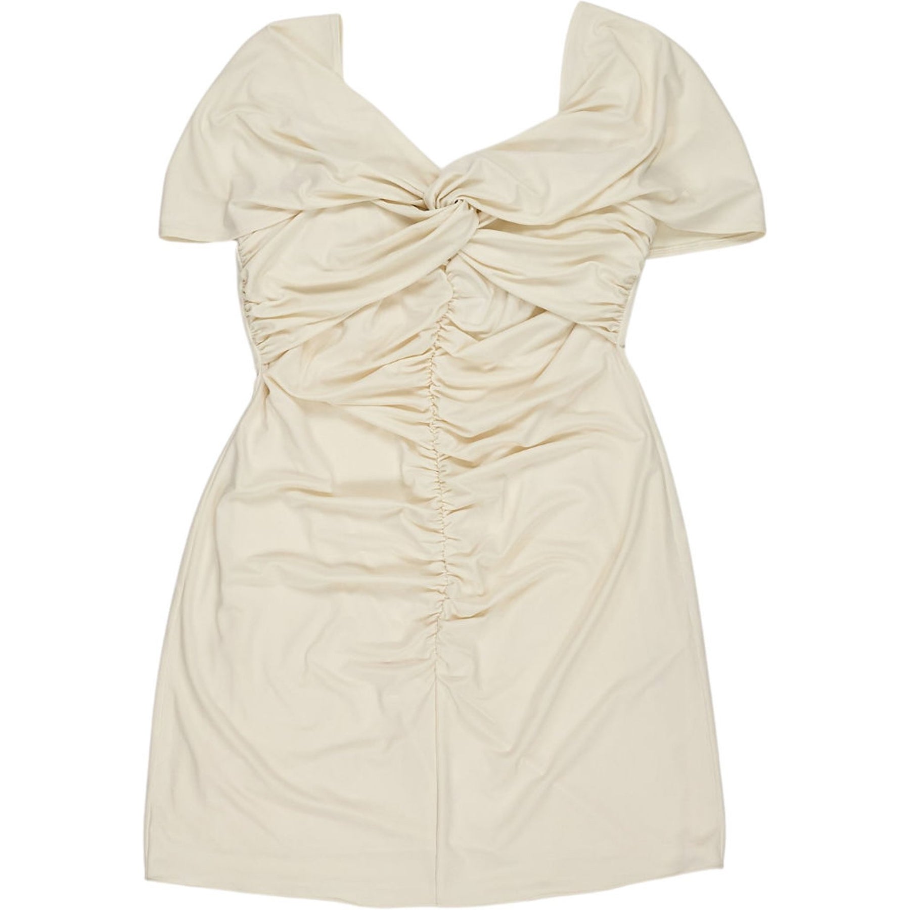 Self-Portrait Beige Off-Shoulder Mini Dress