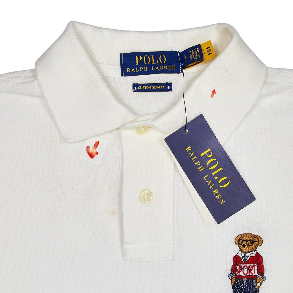 Polo Ralph Lauren White Custom Slim Fit Polo Shirt