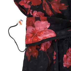 Karen Millen Black Red Floral Mini Dress
