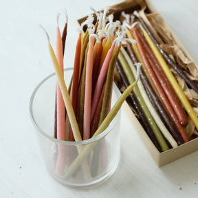 Hand Dipped Slim Beeswax Candles (Set of 15)