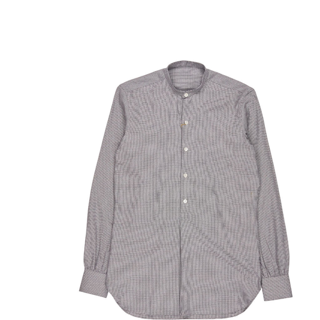 Anderson & Sheppard Grey Collarless Shirt
