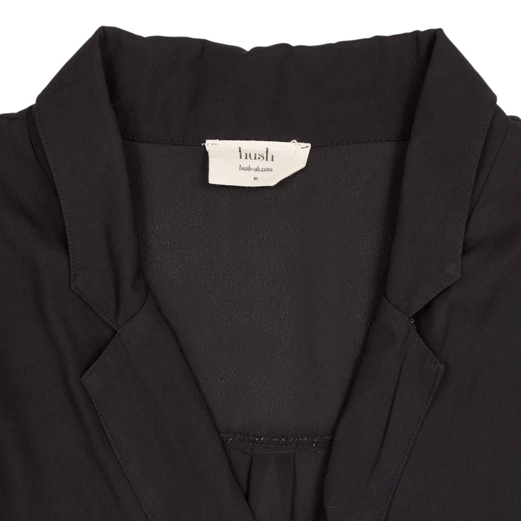 Hush Black Wrap Blouse