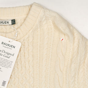 Baukjen Cream Cable Knit Jumper