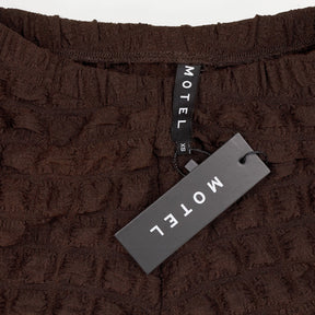 Motel Brown Bubble Jersey Trousers