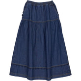 Bonte Dark Denim Manderie Skirt
