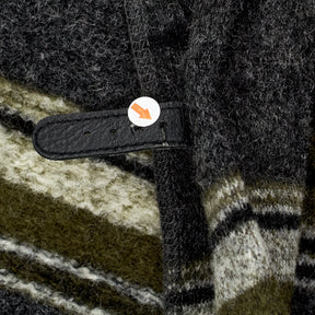 Gharani Strok Grey Striped Wool Jacket