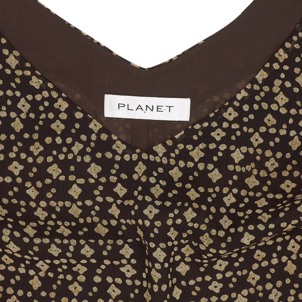 Planet Brown Floral Midi Dress