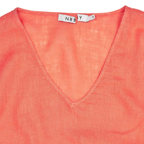 NRBY Coral Linen Dress