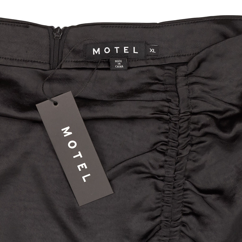 MOTEL Black Balta Satin Skirt