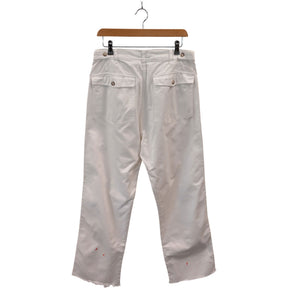 Mulberry White Cotton Trousers