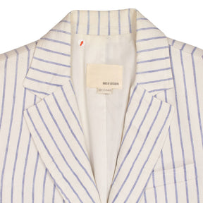 Band of Outsiders White Blue Striped Blazer