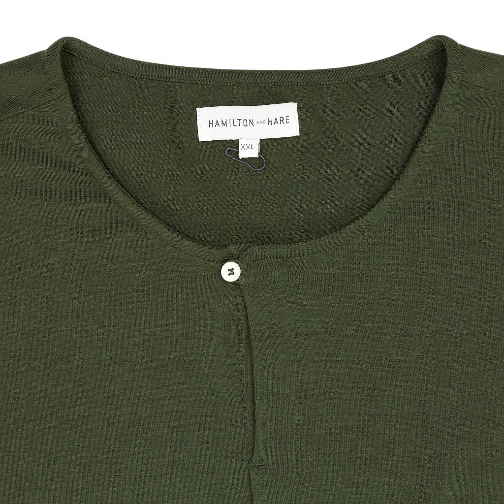 Hamilton + Hare Green Henley T-Shirt