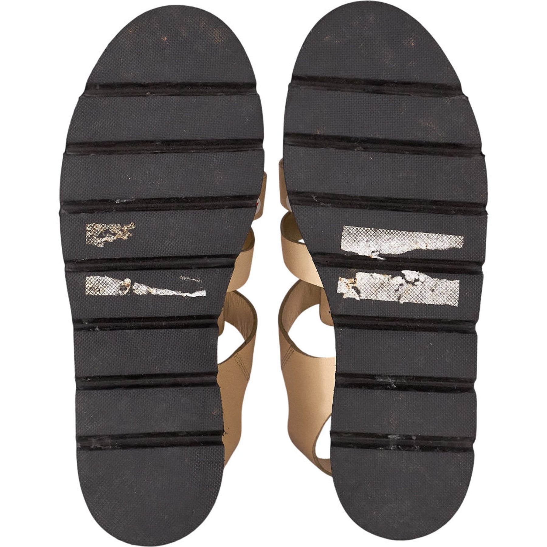 Wyse Beige Leather Sandals