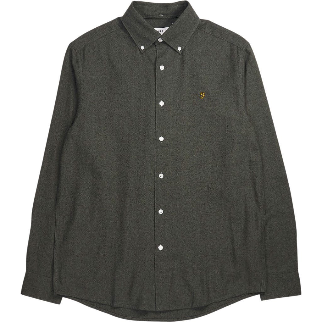 Farah Green Button-Down Organic Cotton Shirt